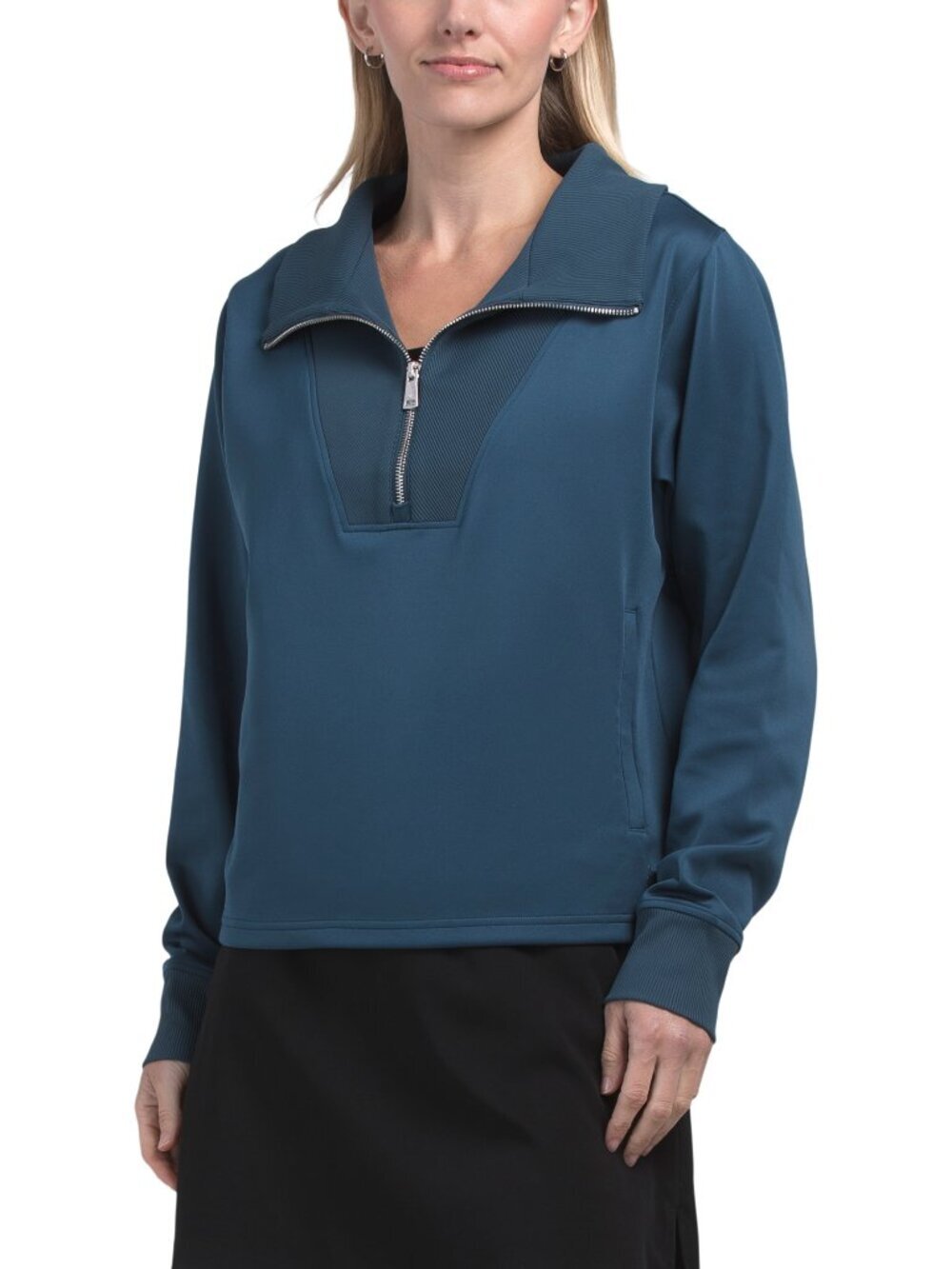 🌟Greyson Wren Quarter-Zip Pullover Women Aegean NWT 🌟